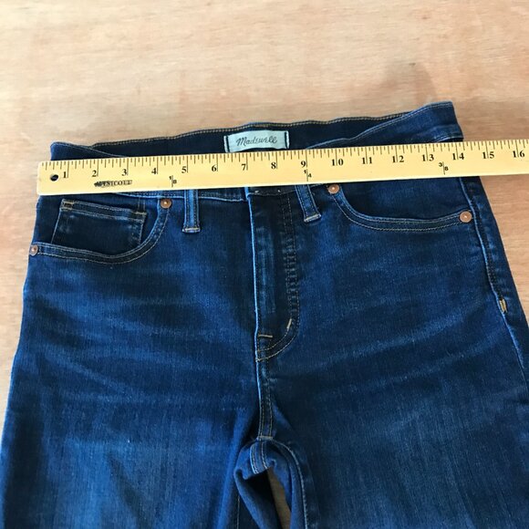 Madewell 9" High Rise Skinny Jeans Women 28 Blue Medium Wash Stretch Preppy - Picture 9 of 13